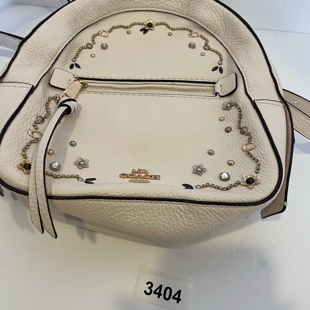 COACH ANDI Leather & Gold Hardware Convertible Backpack, Shoulder Bag NWOT - Picture 3 of 10